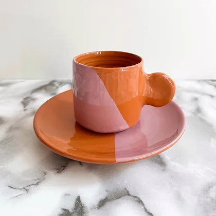 Casa Cubista - Dipped Espresso Cup & Saucer