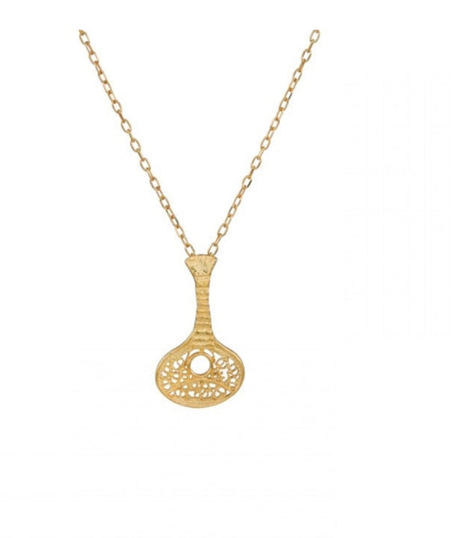Portugal Jewels - Guitar Necklace Gold Plated Silver