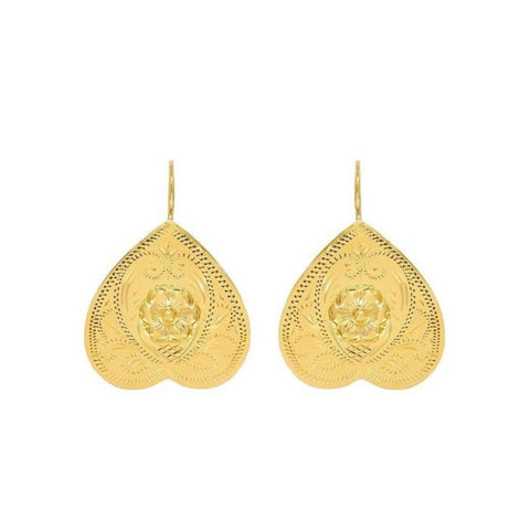 Portugal Jewels - Earrings Rosa Amelia in Gold Plated Silver