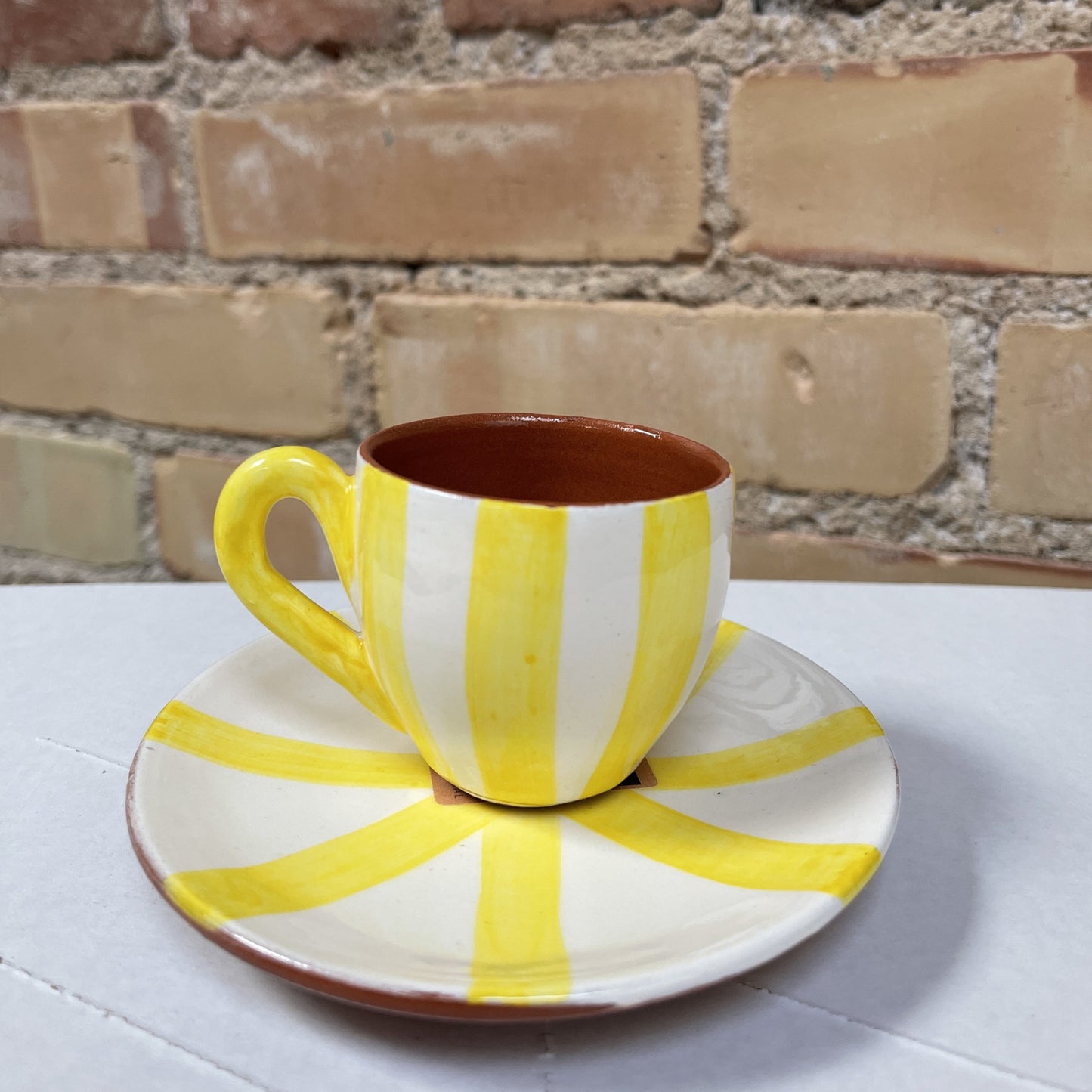 Espresso Cup & Saucer - Vertical Stripe +