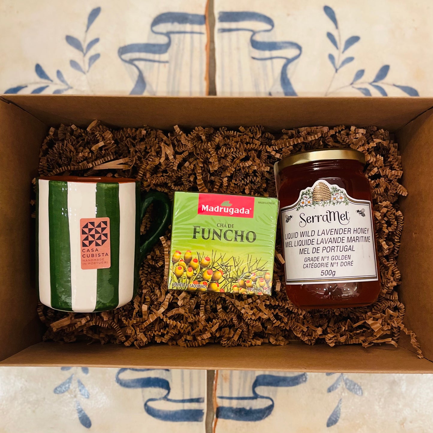 Gift Box Set - Casa Cubista Mug, Tea & Honey - Various Options