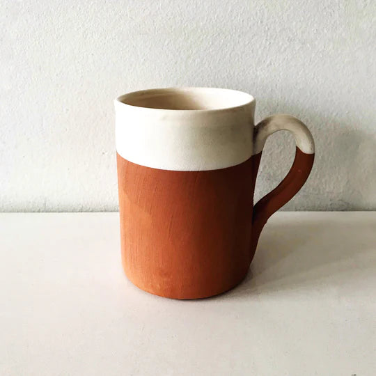 Dipped Classic Mug - Terracotta & White