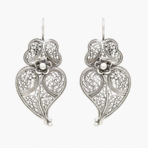 Portugal Jewels - Earrings Heart of Viana in - Various Sizes