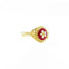 Portugal Jewels - Ring Red Caramujo in Gold Plated Silver