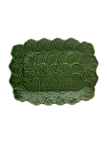Bordallo Pinheiro - Geranium - Relief Platter 39 Green