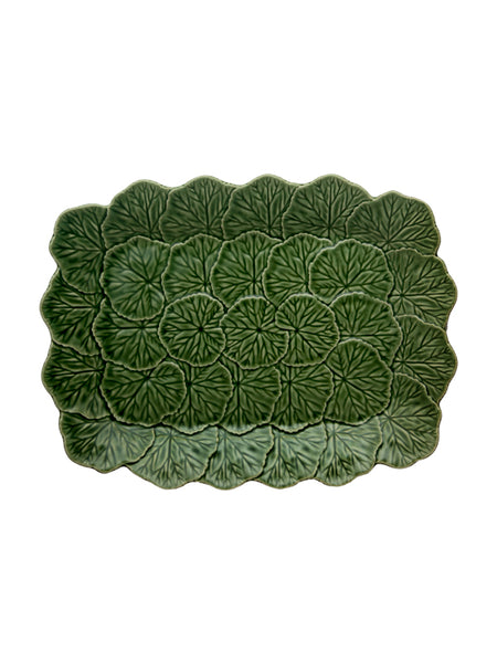 Bordallo Pinheiro - Geranium - Relief Platter 39 Green