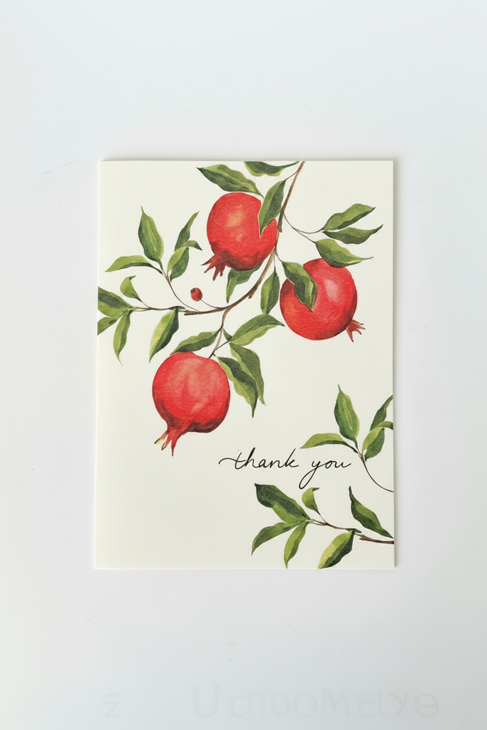 Pomegranate Thank You Greeting Card