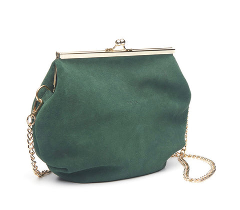 Ma Joie - Amalia Small Suede Clutch with Chain - Camel