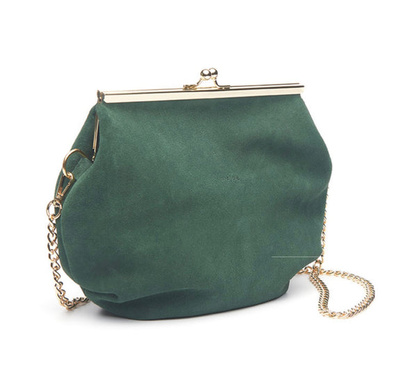 Ma Joie - Amalia Small Suede Clutch with Chain - Camel
