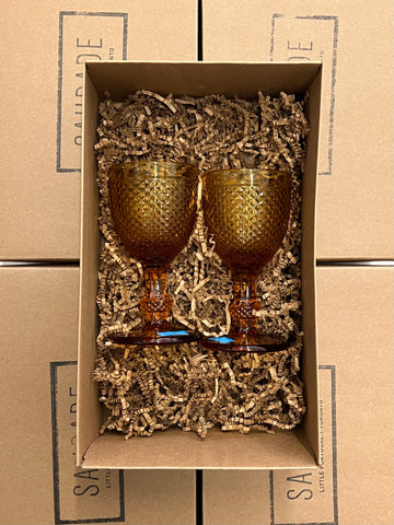 SAUDADE GIFT BOX - Set of 2 Pointed Stem Wine Glasses