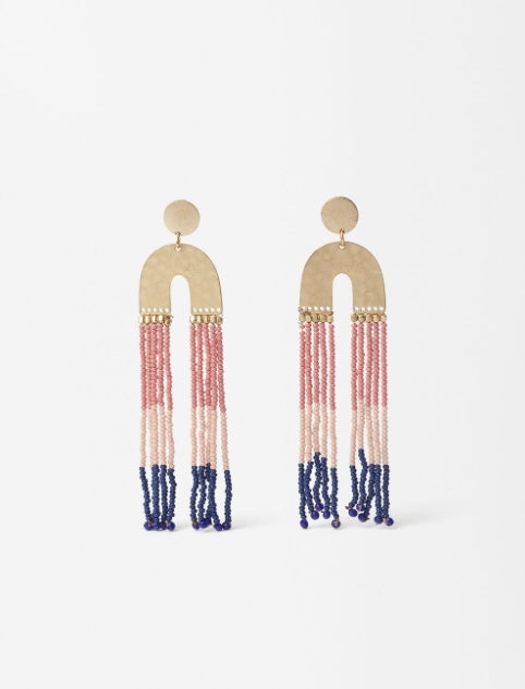 SS24 Collection - Long golden earrings with beads