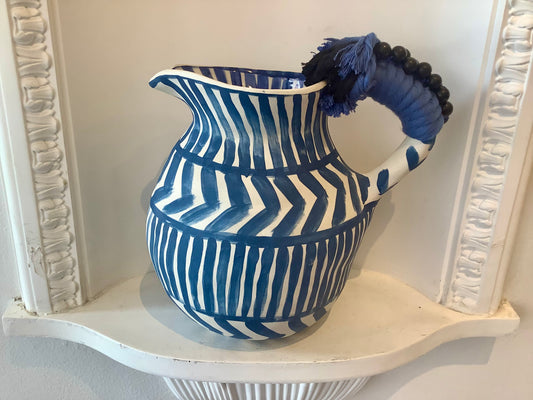 Anna Westerlund - Blue/White Round Pitcher