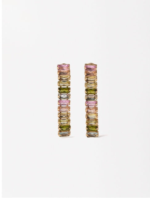 SS24 Collection - Earrings with multi colour cubic zirconia