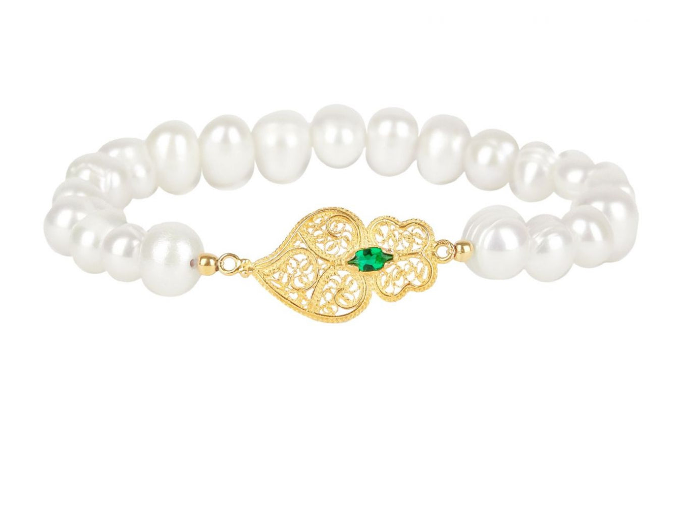 Heart of Viana Gemstone Pearl Bracelet