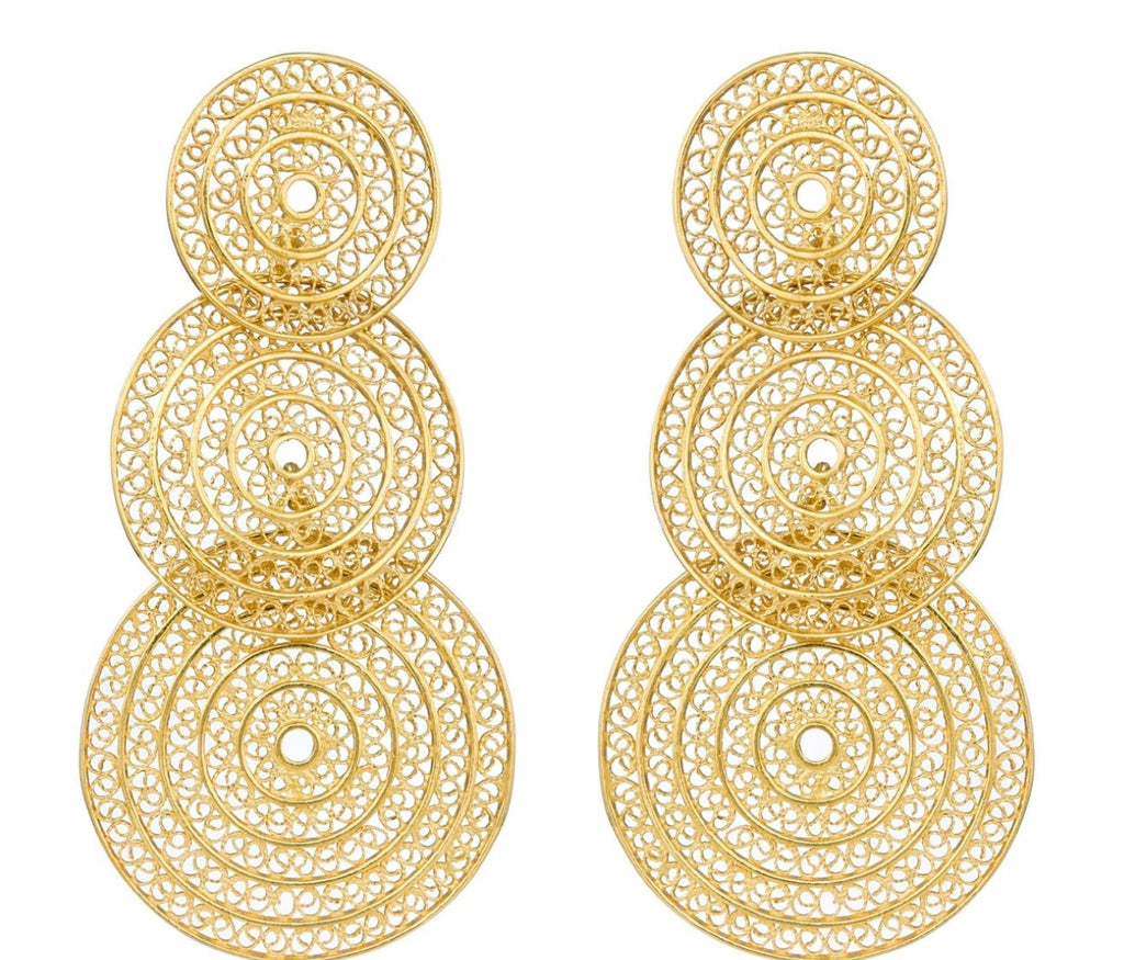 Three Circles Filigree Earrings