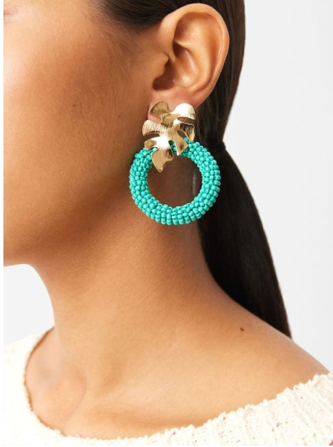 SS24 Collection - Leaf earrings with beads