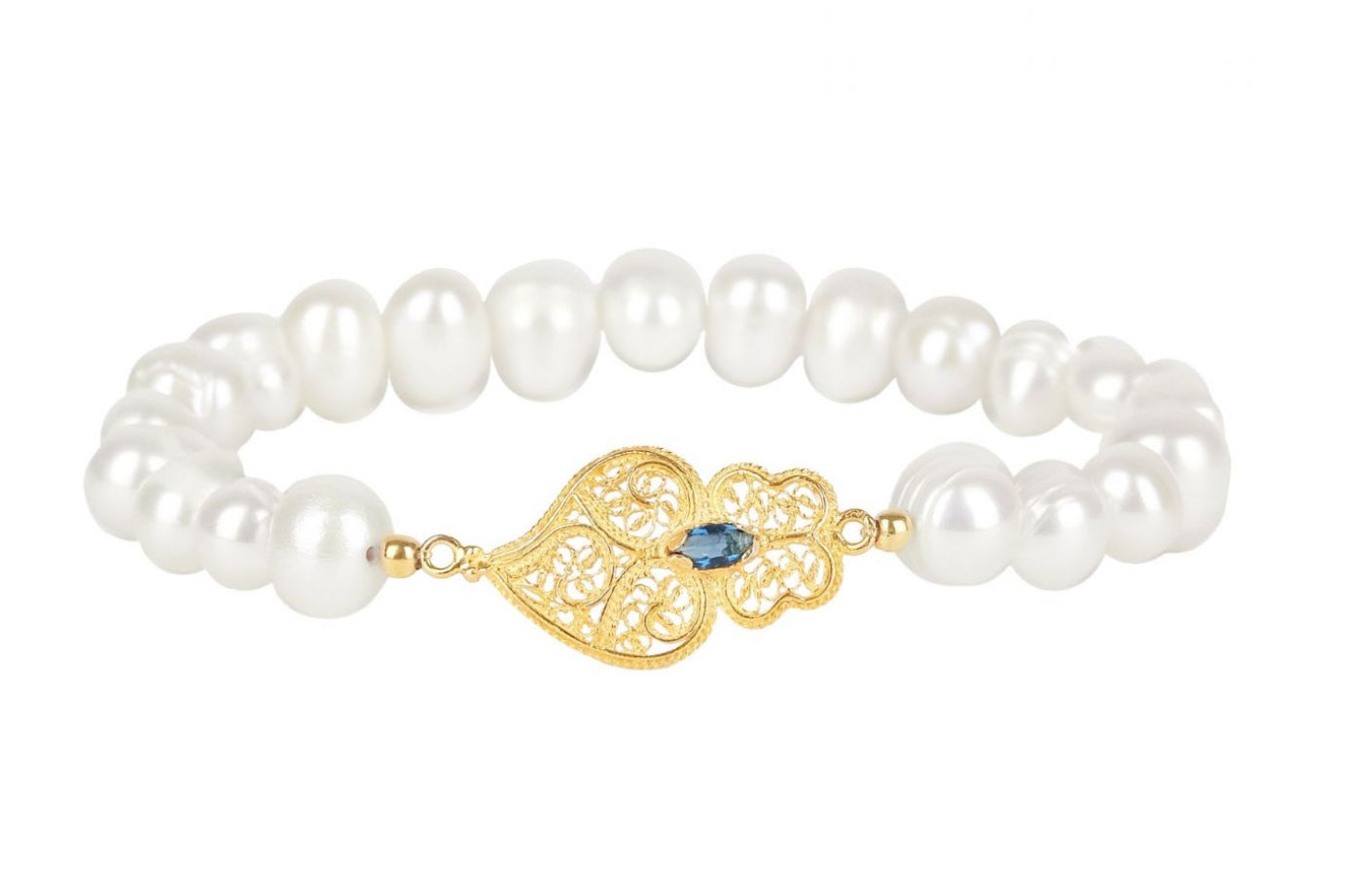 Heart of Viana Gemstone Pearl Bracelet