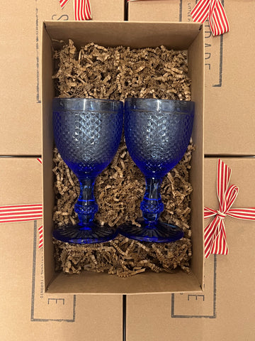 Gift Box- Set of 2 Pointed Stem Water Glasses