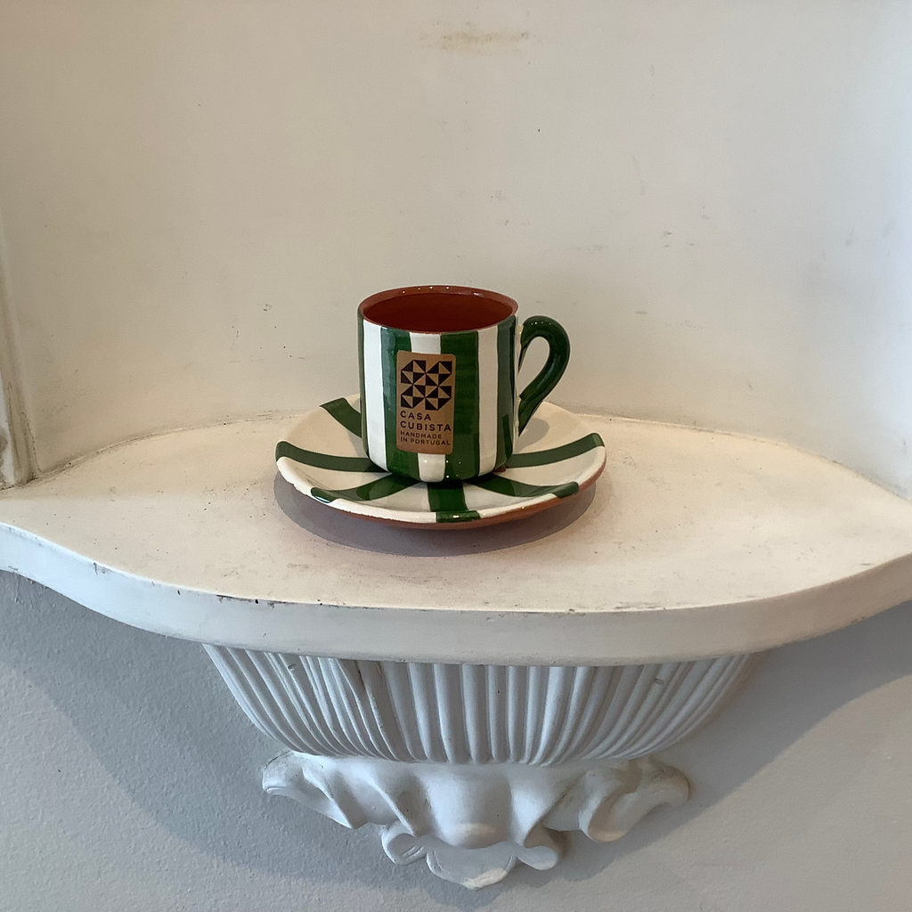 Casa Cubista - Vertical Stripe - Espresso Cup & Saucer