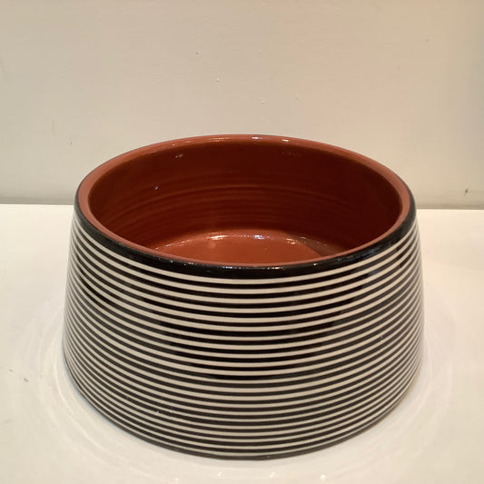 Casa Cubista - Classic Stripe Tapered Large Bowl -Black