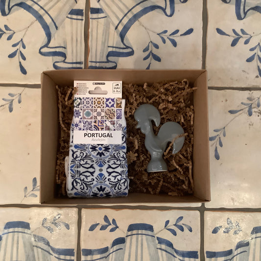 SAUDADE GIFT BOX - Small Rooster and Portugal Inspired Socks