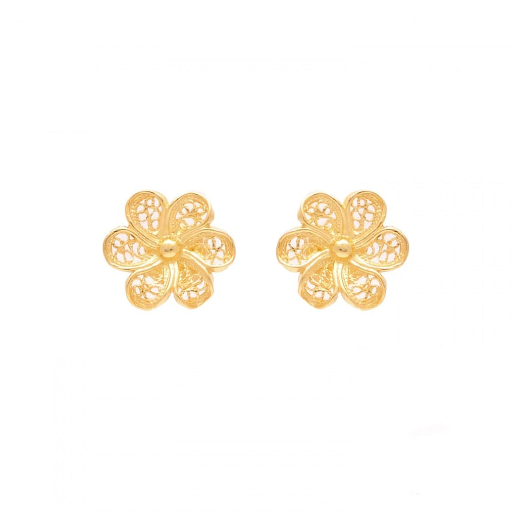 Flower Filigree Stud Earrings +