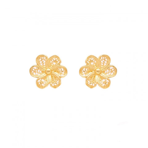 Flower Filigree Stud Earrings +