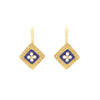 Portugal Jewels - Square Caramujo Earrings in Gold Plated Silver