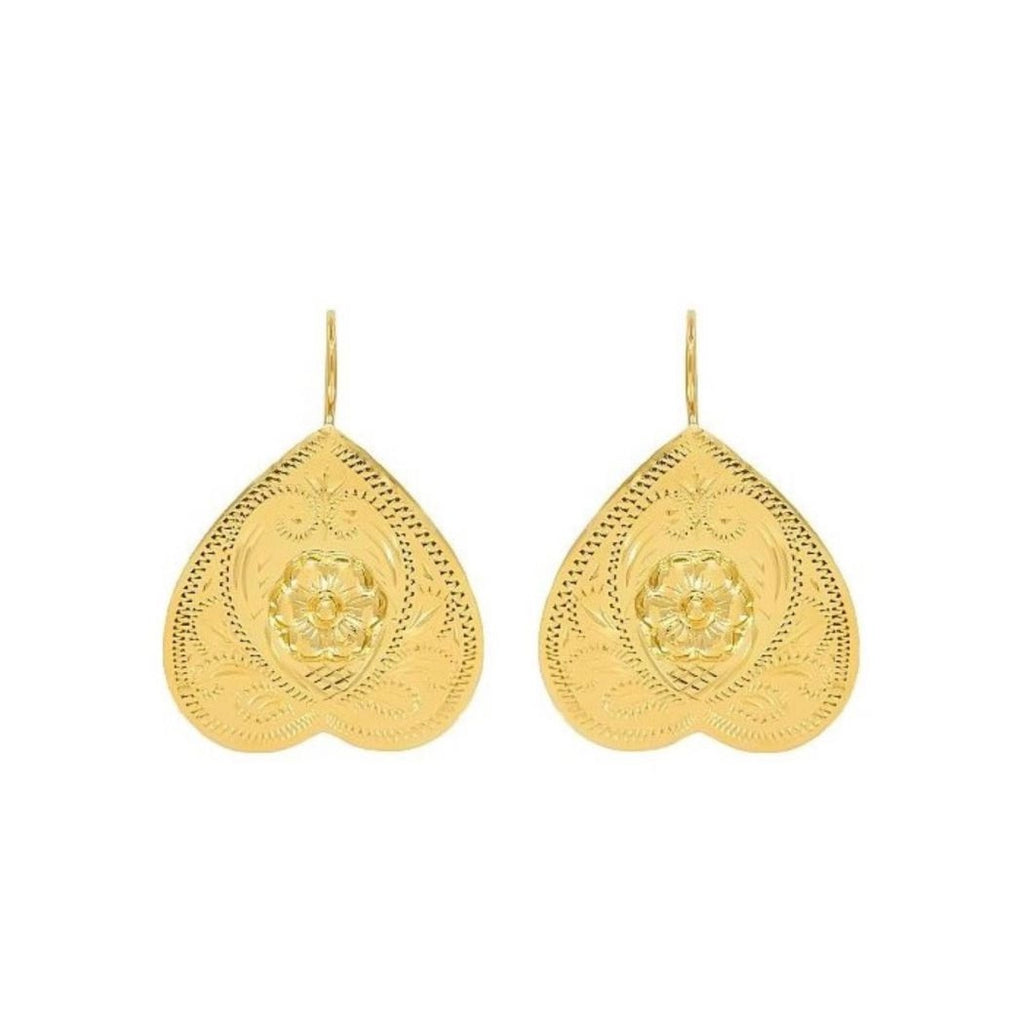 Portugal Jewels - Earrings Rosa Amelia in Gold Plated Silver