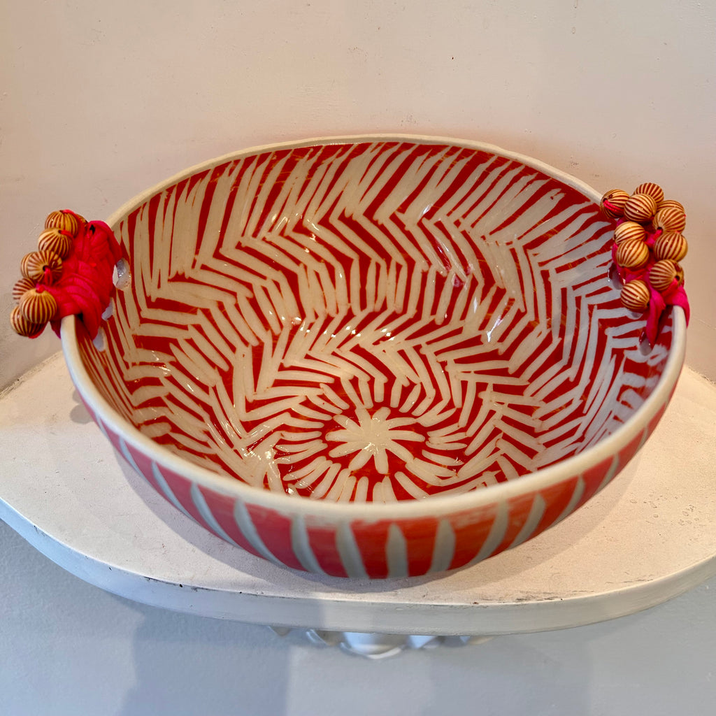 Anna Westerlund - Orange & Pink or Grey Textured Bowl