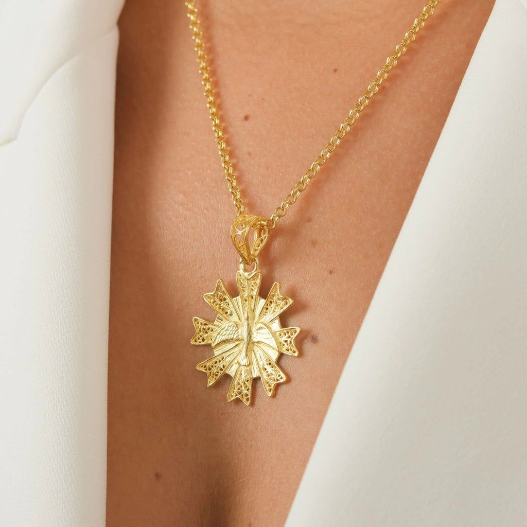 Portugal Jewels - Holy Spirit Filigree Necklace +
