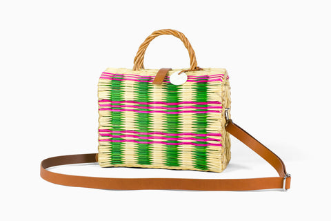 Toino Abel - Green/Pink Stripe Handbag S