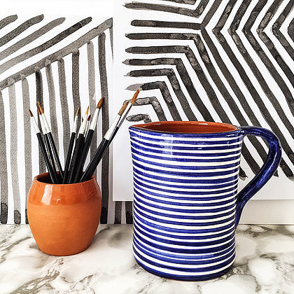 Casa Cubista  - Classic Striped 1L Pitcher - 3 Colours