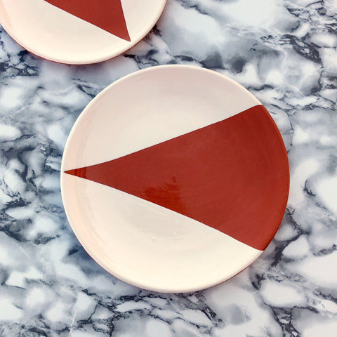Casa Cubista - Dessert Plate - Dipped Triangle