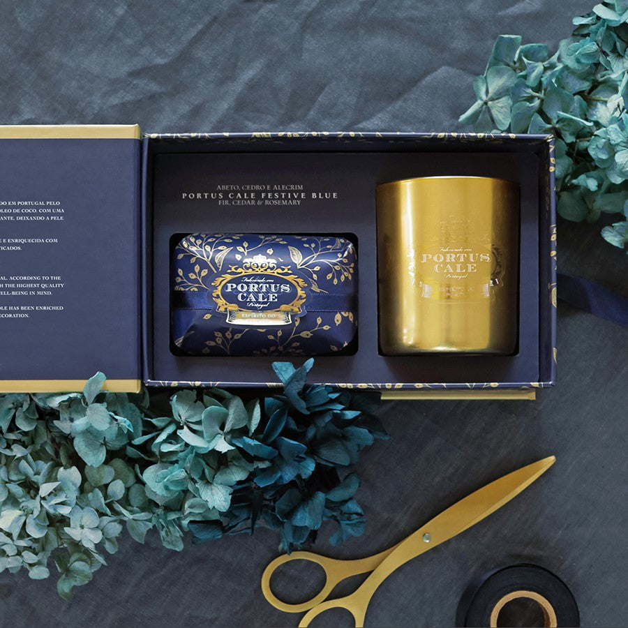 Castelbel - Festive Blue Candle & Soap Gift Set