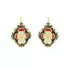 Portugal Jewels - Earrings Baroque Blue or Red Enamel
