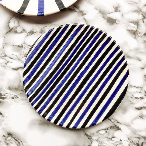 Casa Cubista - Two-Toned Dessert Plate - Black/Blue