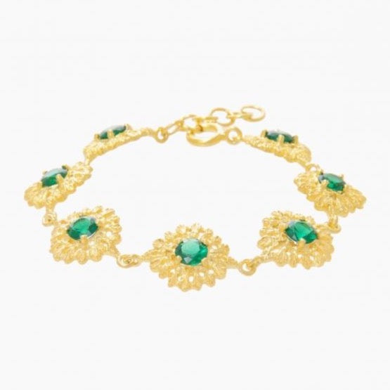 Portugal Jewels - Bracelet Queen in Emerald Gemstone - Ana Moura Collection