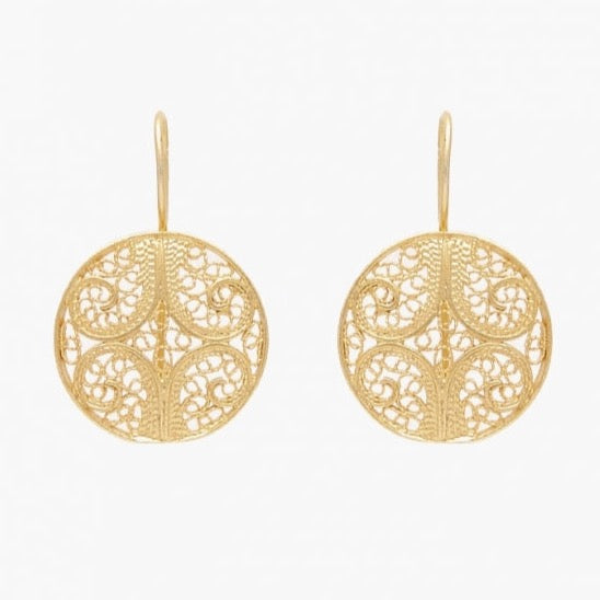 Portugal Jewels - Circle Filigree Earrings 2cm