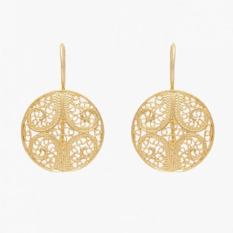 Portugal Jewels - Circle Filigree Earrings 2cm