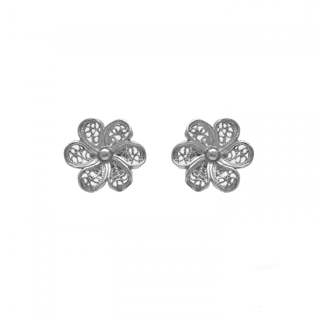 Flower Filigree Stud Earrings +