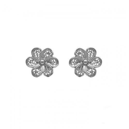 Flower Filigree Stud Earrings +