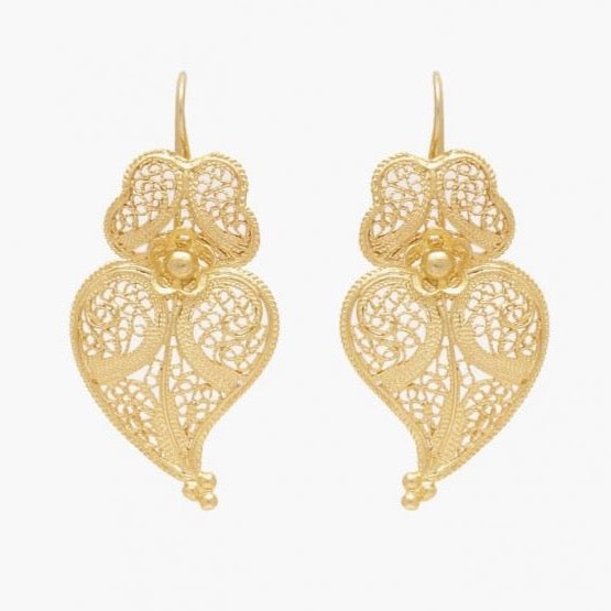 Portugal Jewels - Earrings Heart of Viana - Various Sizes