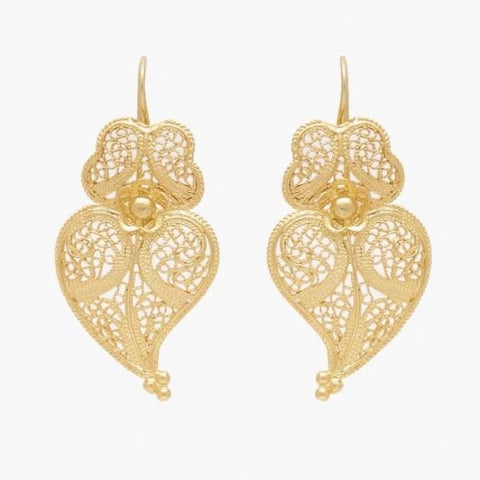 Portugal Jewels - Earrings Heart of Viana - Various Sizes