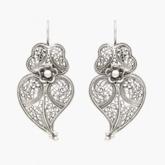 Portugal Jewels - Earrings Heart of Viana in - Various Sizes