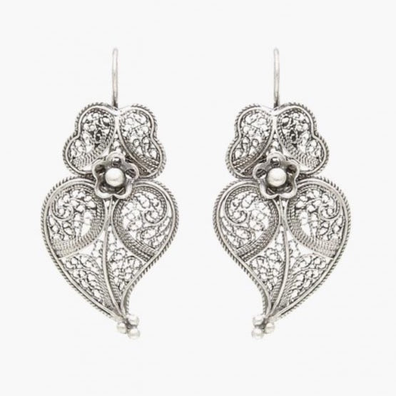 Portugal Jewels - Earrings Heart of Viana in - Various Sizes