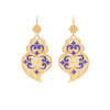 Portugal Jewels - Heart of Viana Azulejo Gold Earrings