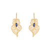 Portugal Jewels - Heart of Viana Earrings Blue Zirconia