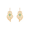 Portugal Jewels - Heart of Viana Earrings Emerald Zirconia