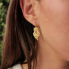 Portugal Jewels - Heart of Viana Earrings Ruby Zirconia